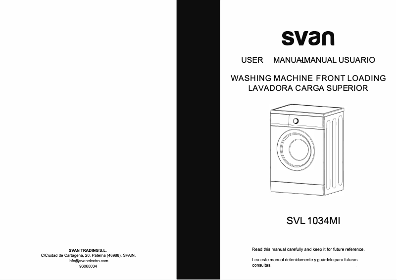 First page image of the manual for SVL1034MI