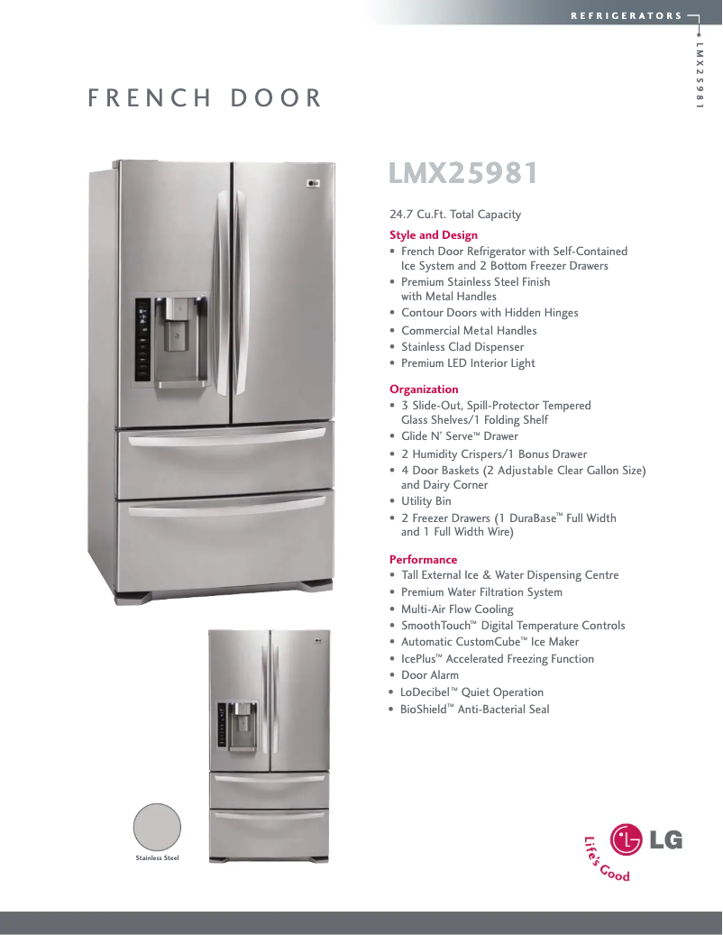 First page image of the manual for LMX25981ST