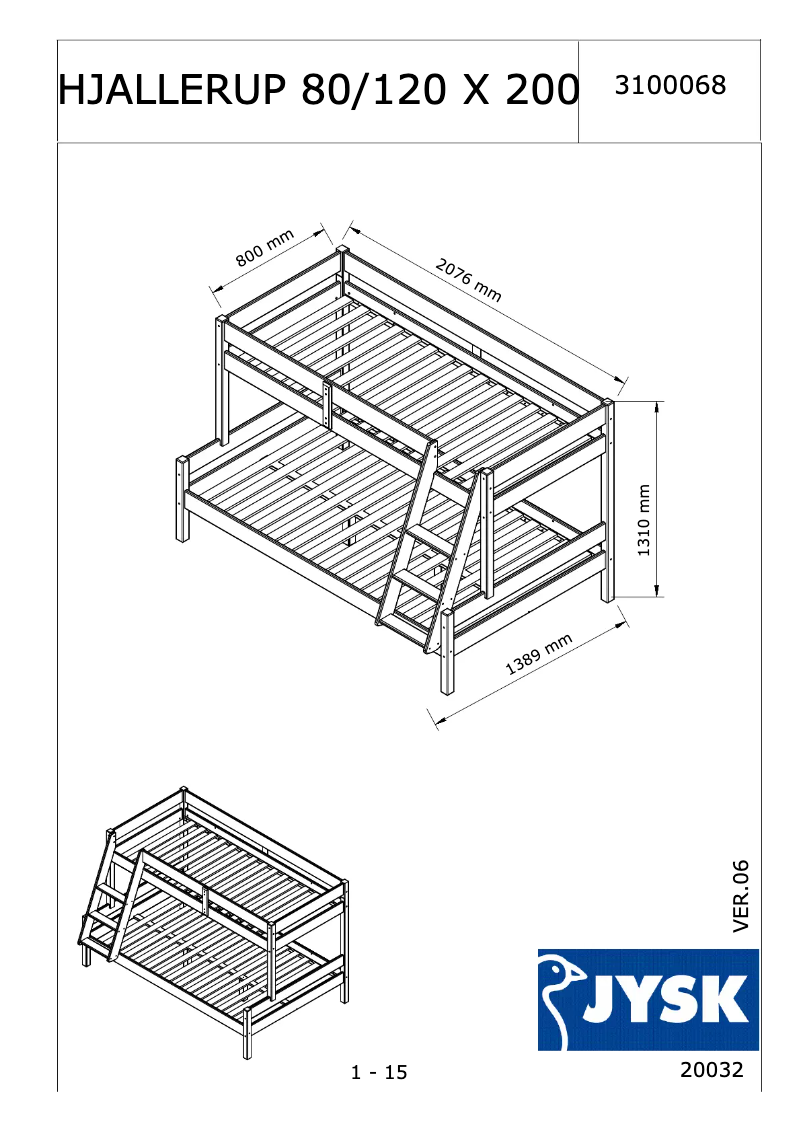 Page 1 of the manual User Manual JYSK Hjallerup