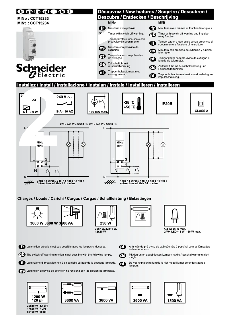 Page 1 of the manual User Manual Schneider CCT15233