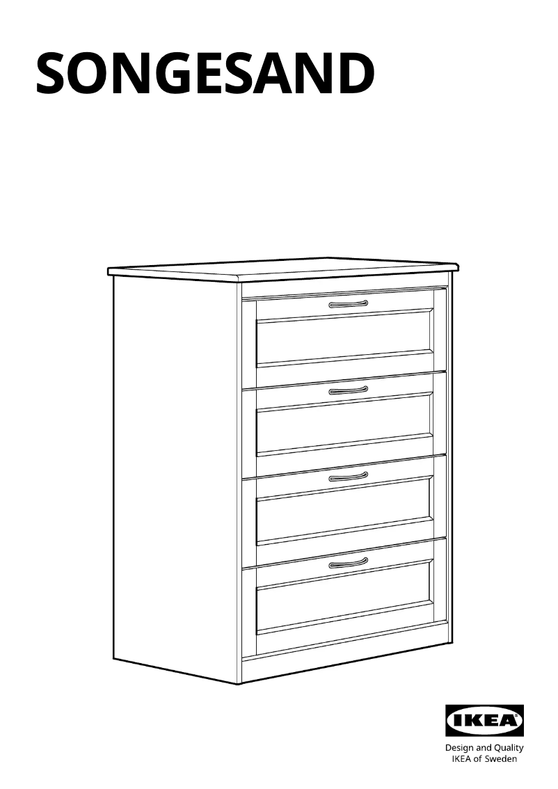 Page 1 of the manual User Manual Ikea SONGESAND 803.667.88