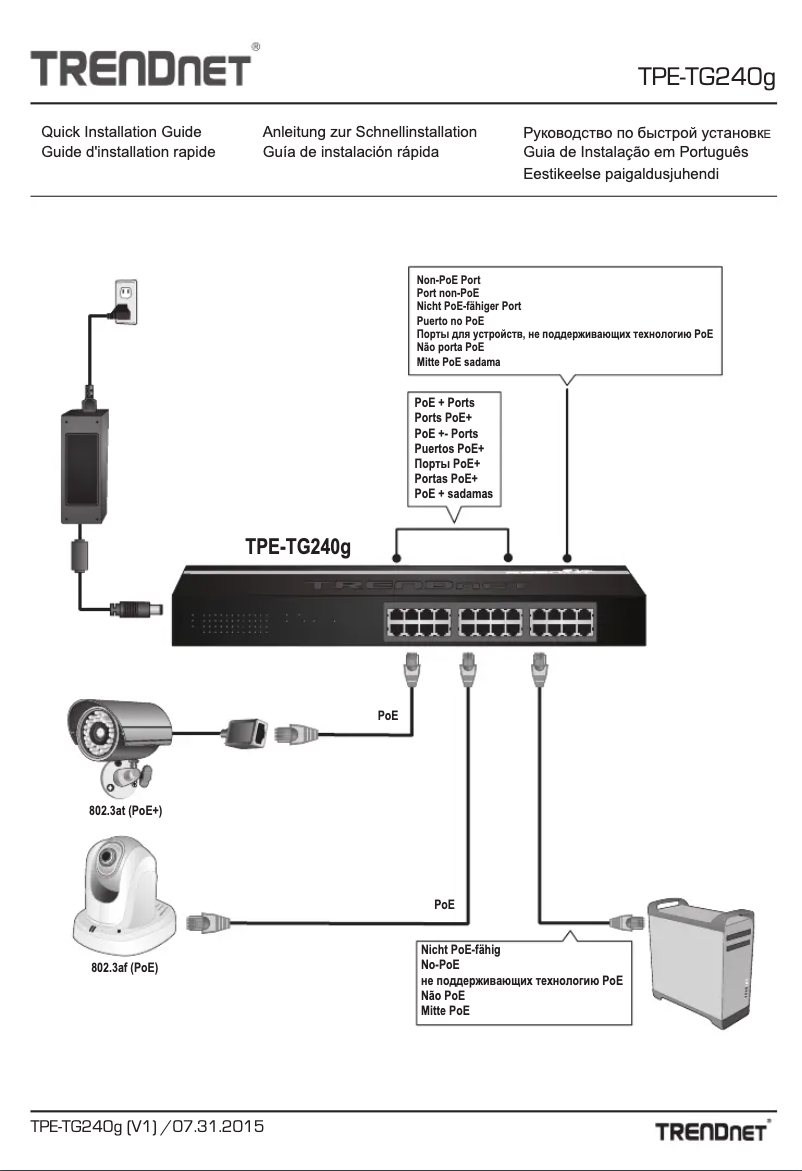 First page image of the manual for TPE-TG240g