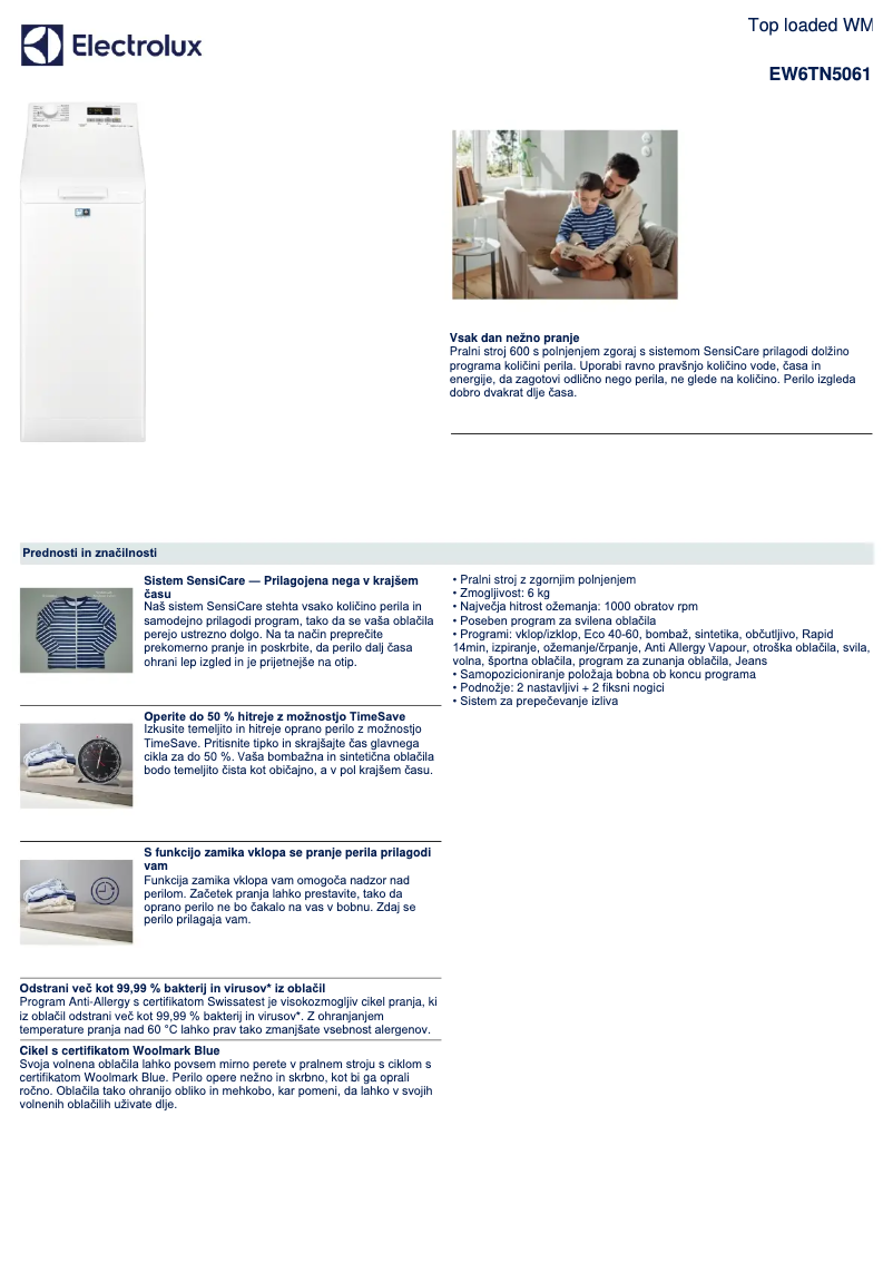 First page image of the manual for EW6TN5061