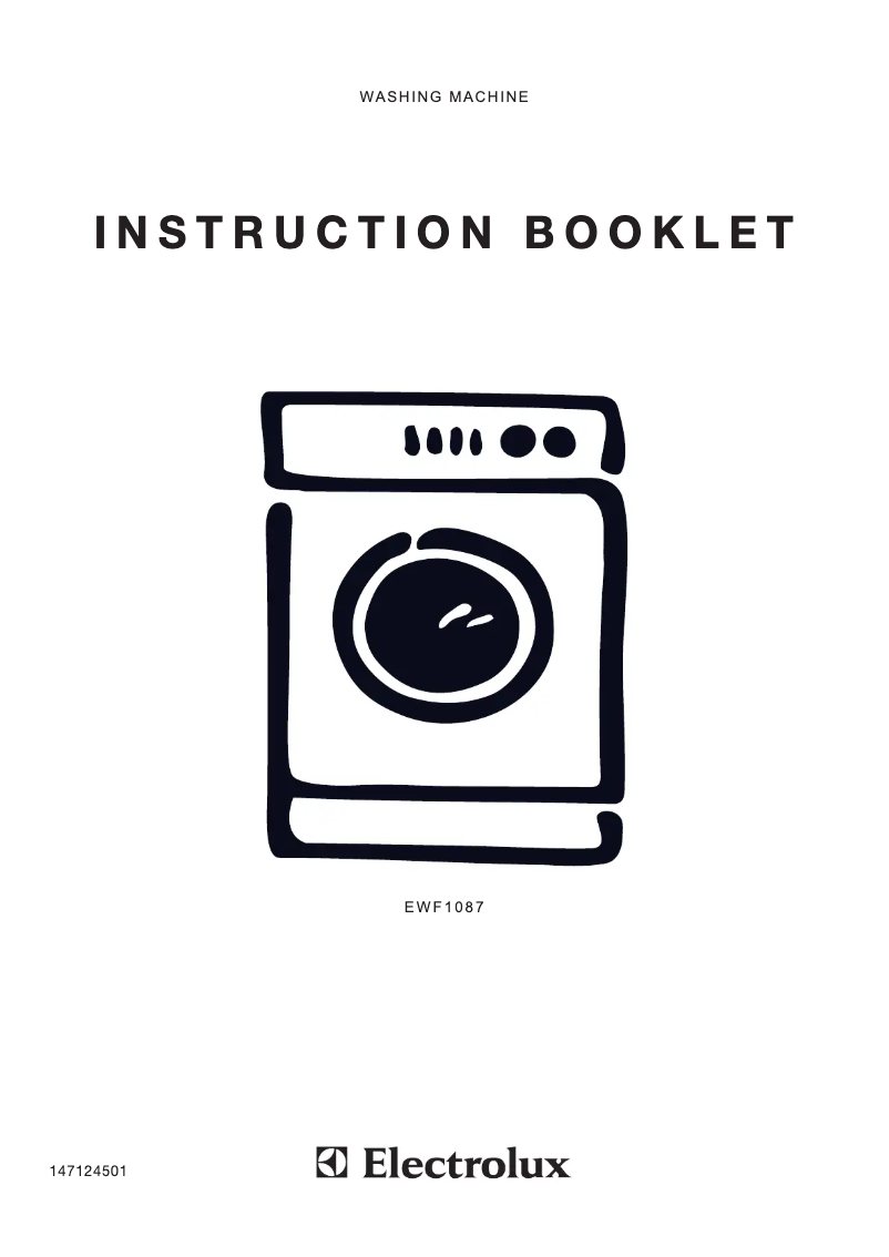 First page image of the manual for EWF1087