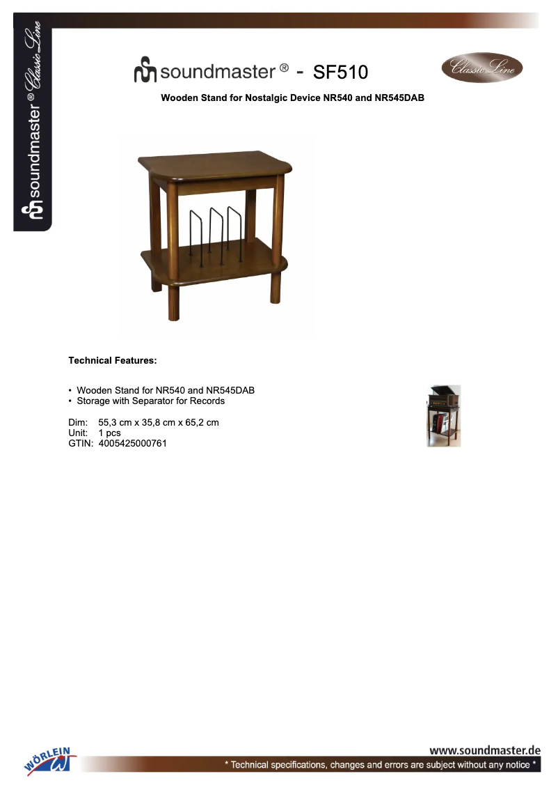 First page image of the manual for SF510