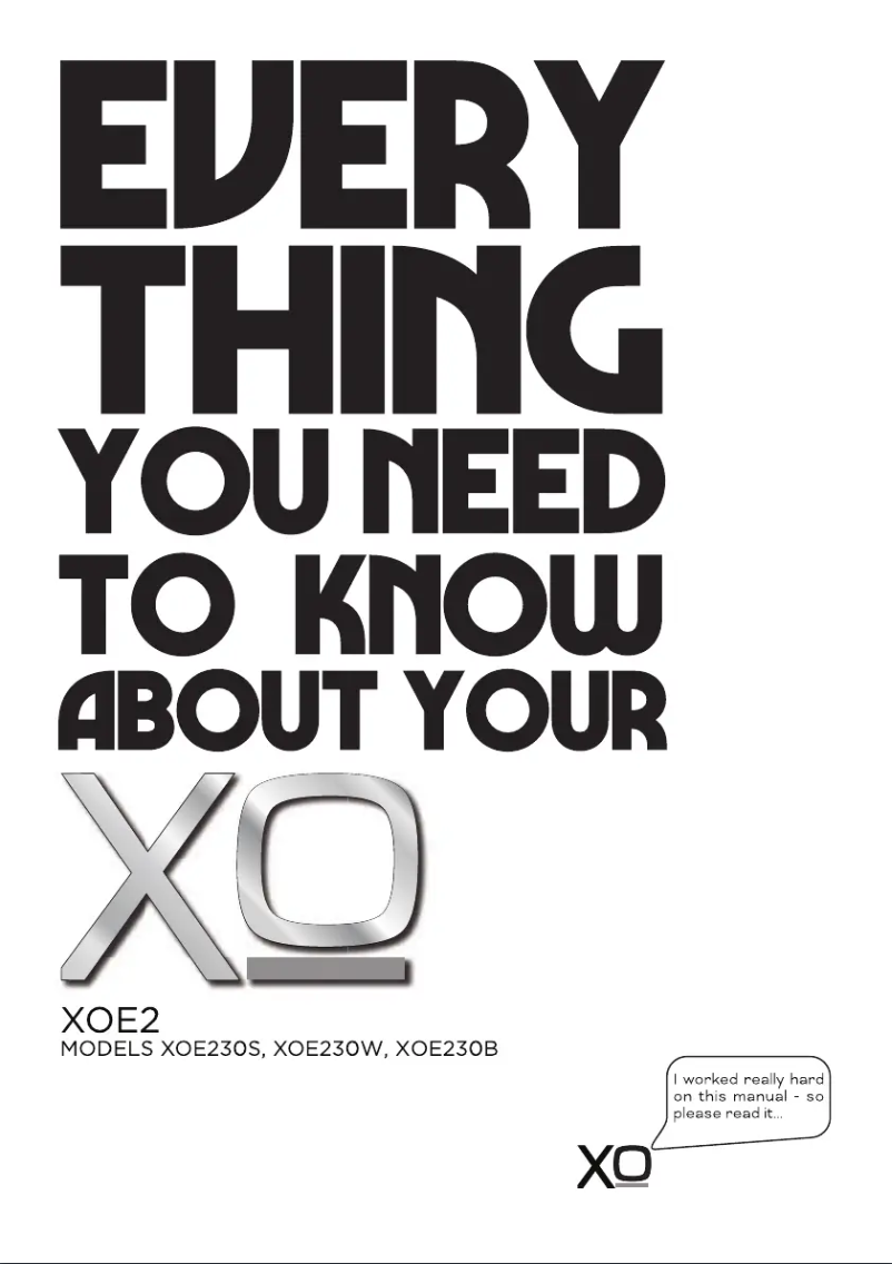 First page image of the manual for XOE230B