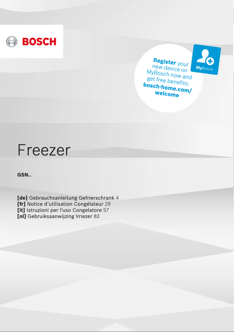 First page image of the manual for GSN36VBFP