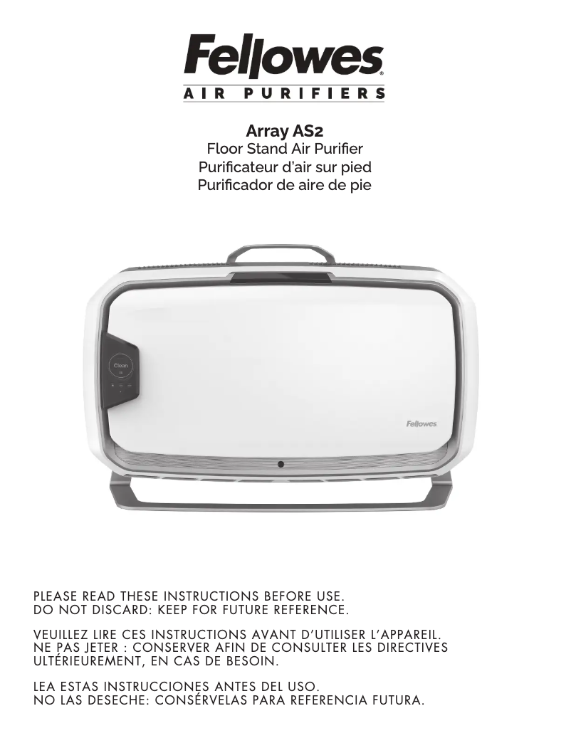 Page 1 of the manual User Manual Fellowes Array AS2