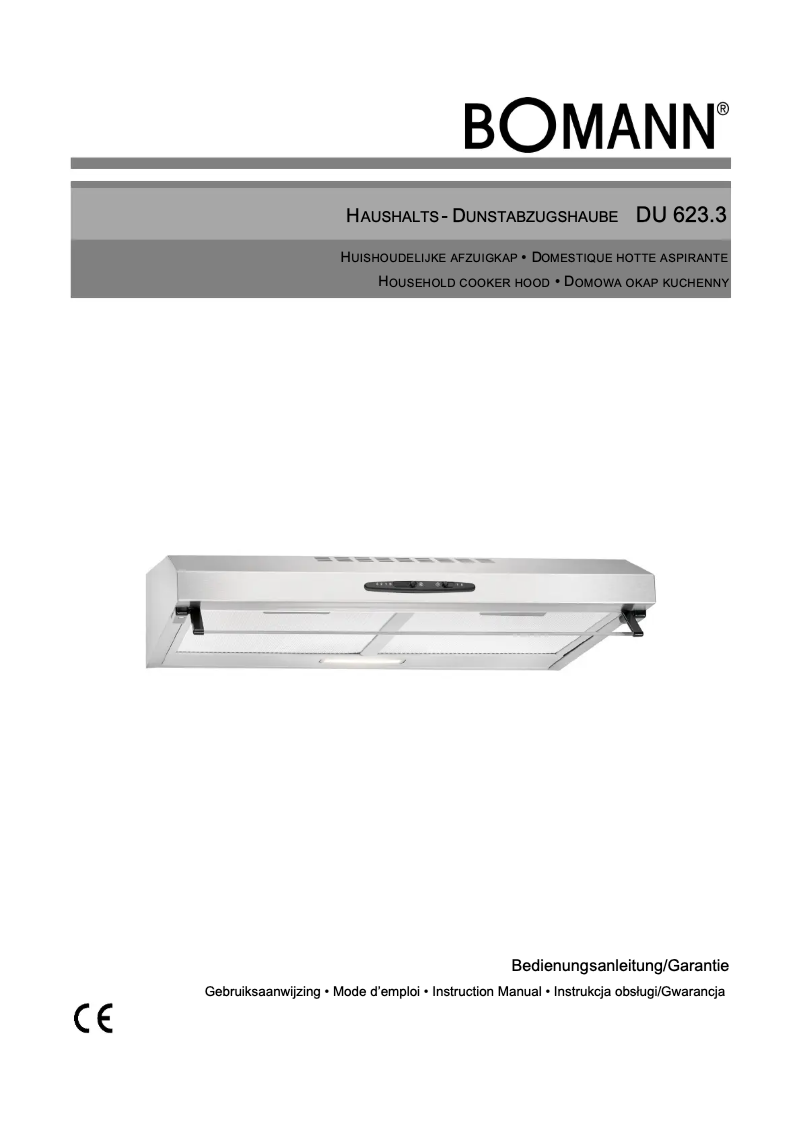 Page 1 of the manual User Manual Bomann DU 623.3