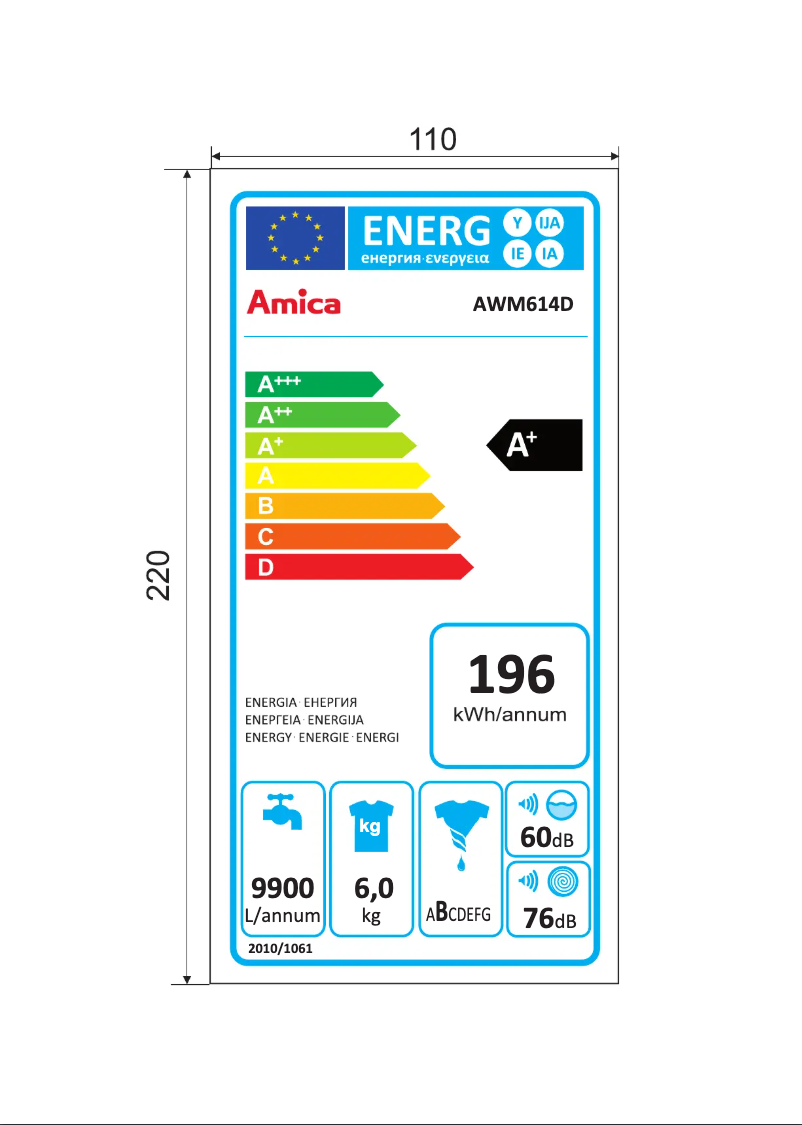 First page image of the manual for AWM614D