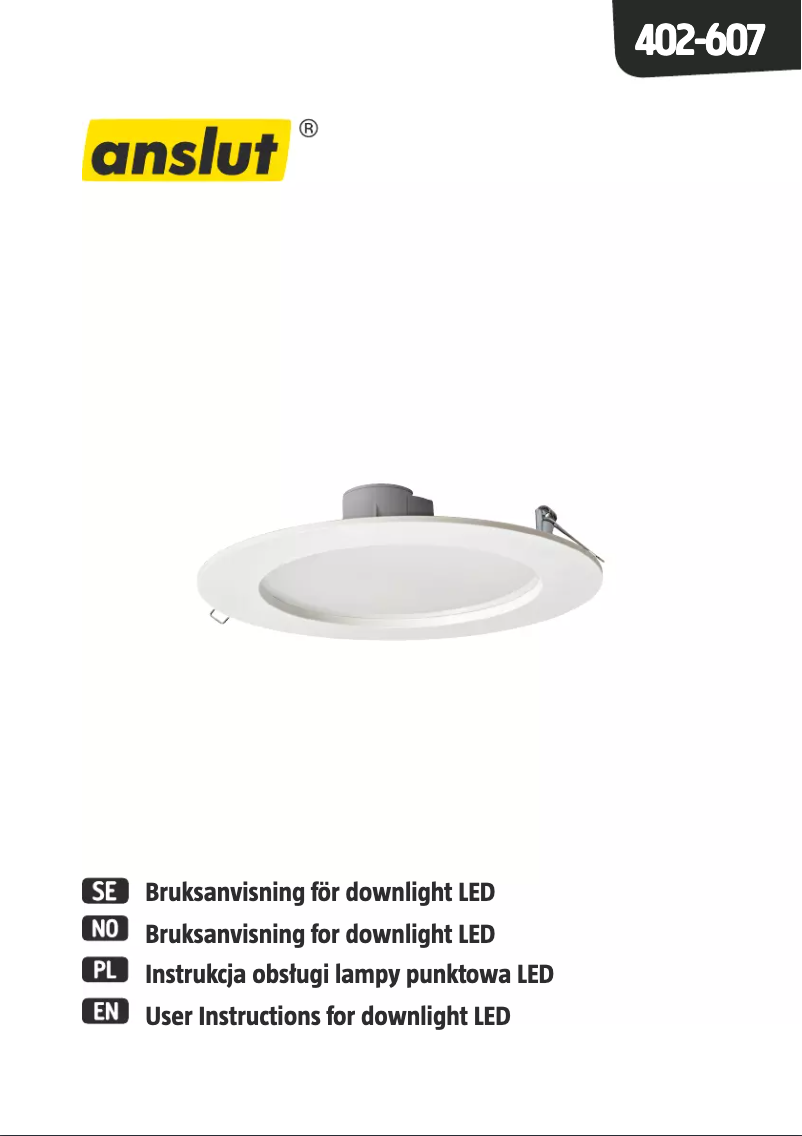 First page image of the manual for 402-607