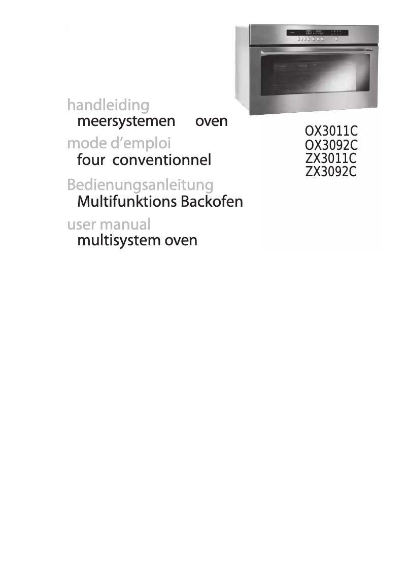 First page image of the manual for OX30C