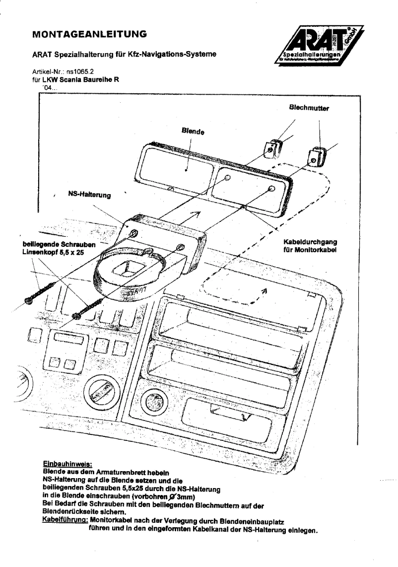 First page image of the manual for NS1065.2