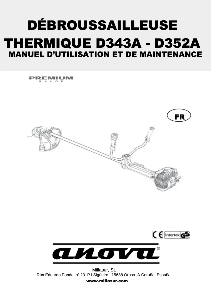First page image of the manual for D343A
