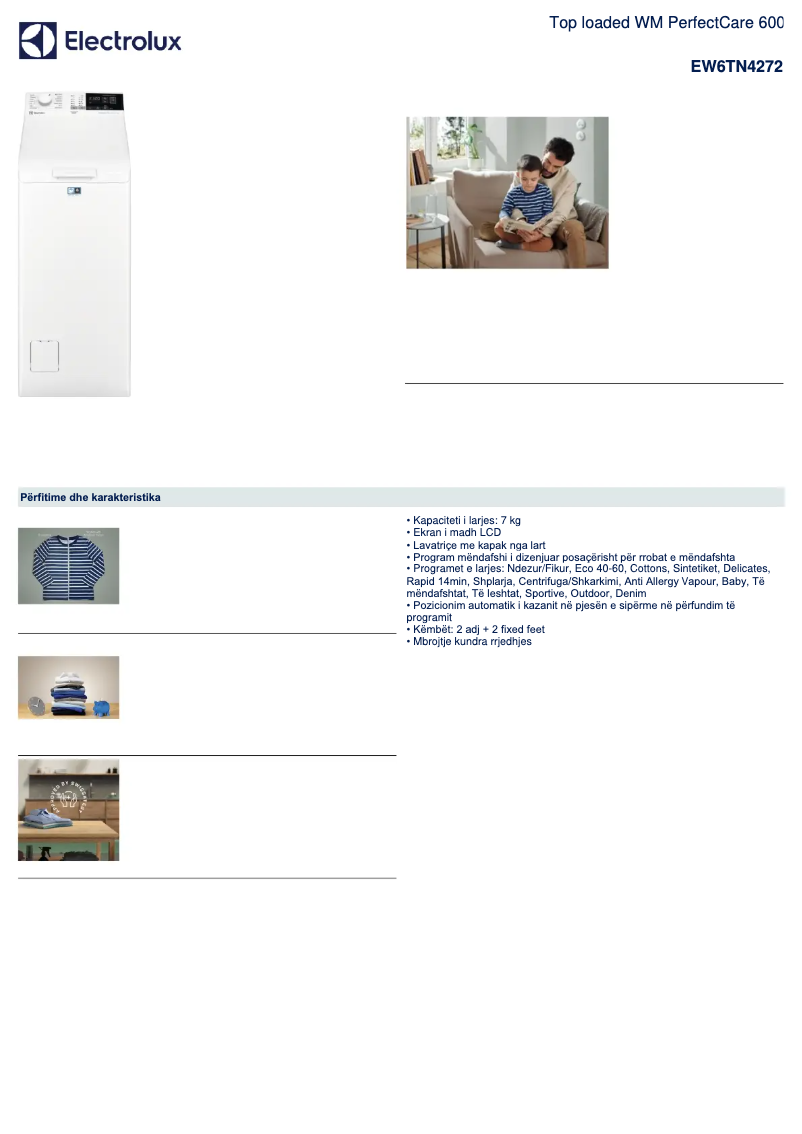 First page image of the manual for EW6TN4272