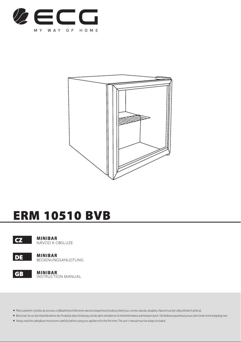 Page 1 de la notice Manuel utilisateur ECG ERM 10510 BVB