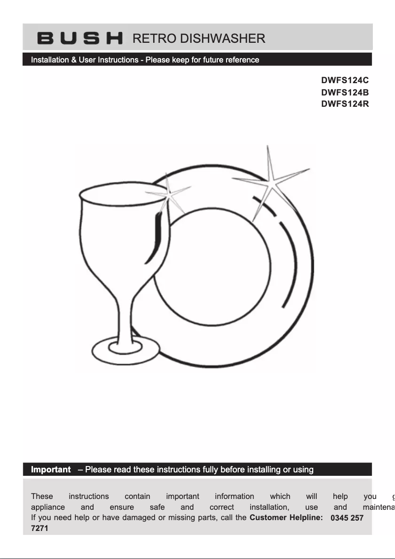 Page 1 of the manual User Manual Bush DWFS124C