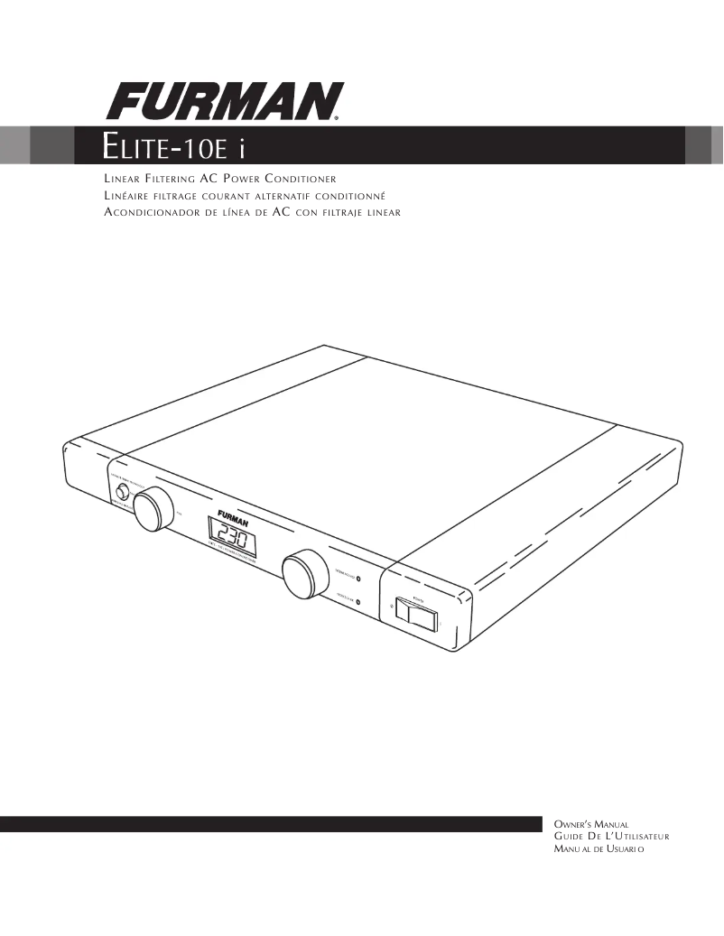First page image of the manual for Elite-10E i