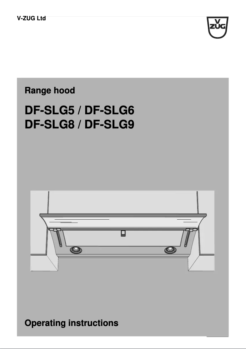 Page 1 of the manual User Manual V-Zug DF-SLG6