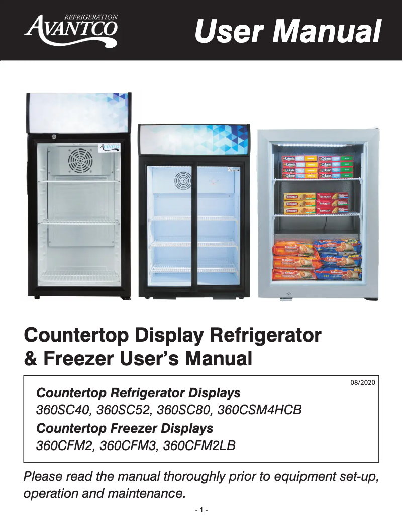 First page image of the manual for SC-52