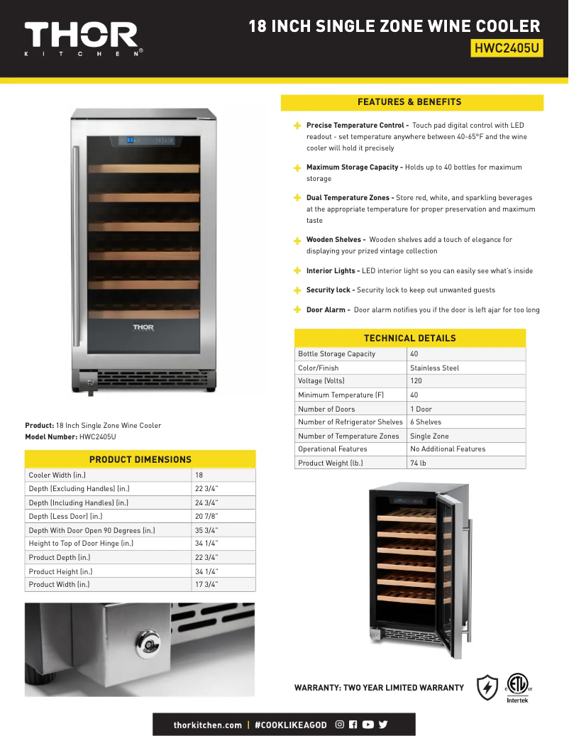 First page image of the manual for HWC2405U