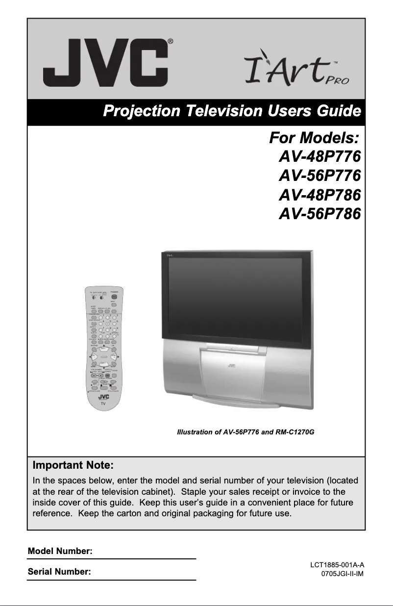 Page 1 of the manual User Manual JVC AV-48P776