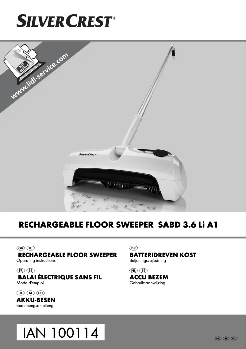 First page image of the manual for SABD 3.6 Li A1