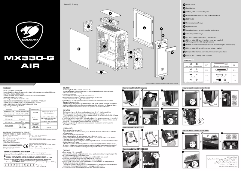 Page 1 of the manual User Manual Cougar MX330-G Air