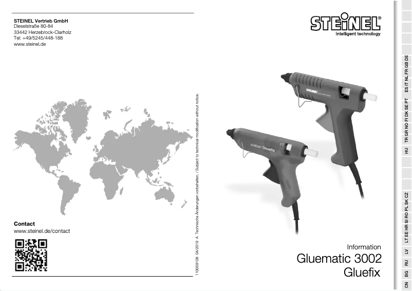 Page 1 of the manual User Manual Steinel Gluefix