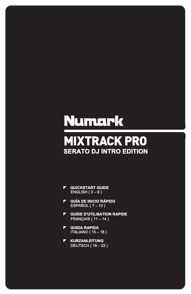 Page 1 of the manual User Manual Numark Mixtrack Pro
