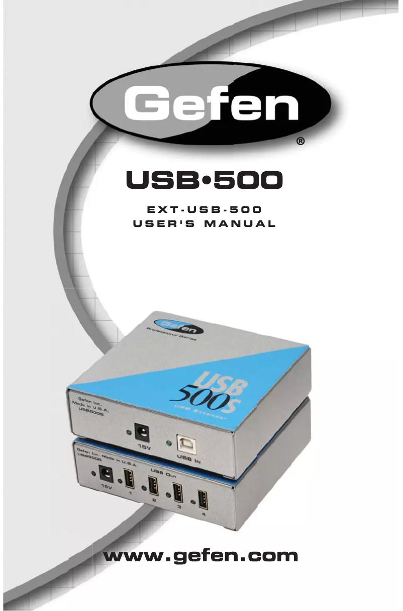 First page image of the manual for EXT-USB-500