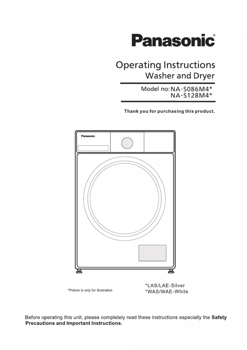 Page 1 of the manual User Manual Panasonic NA-S086M4
