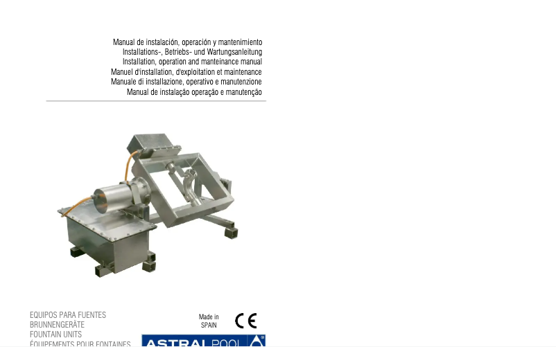 Page 1 of the manual User Manual AstralPool Swing Dancer Jet