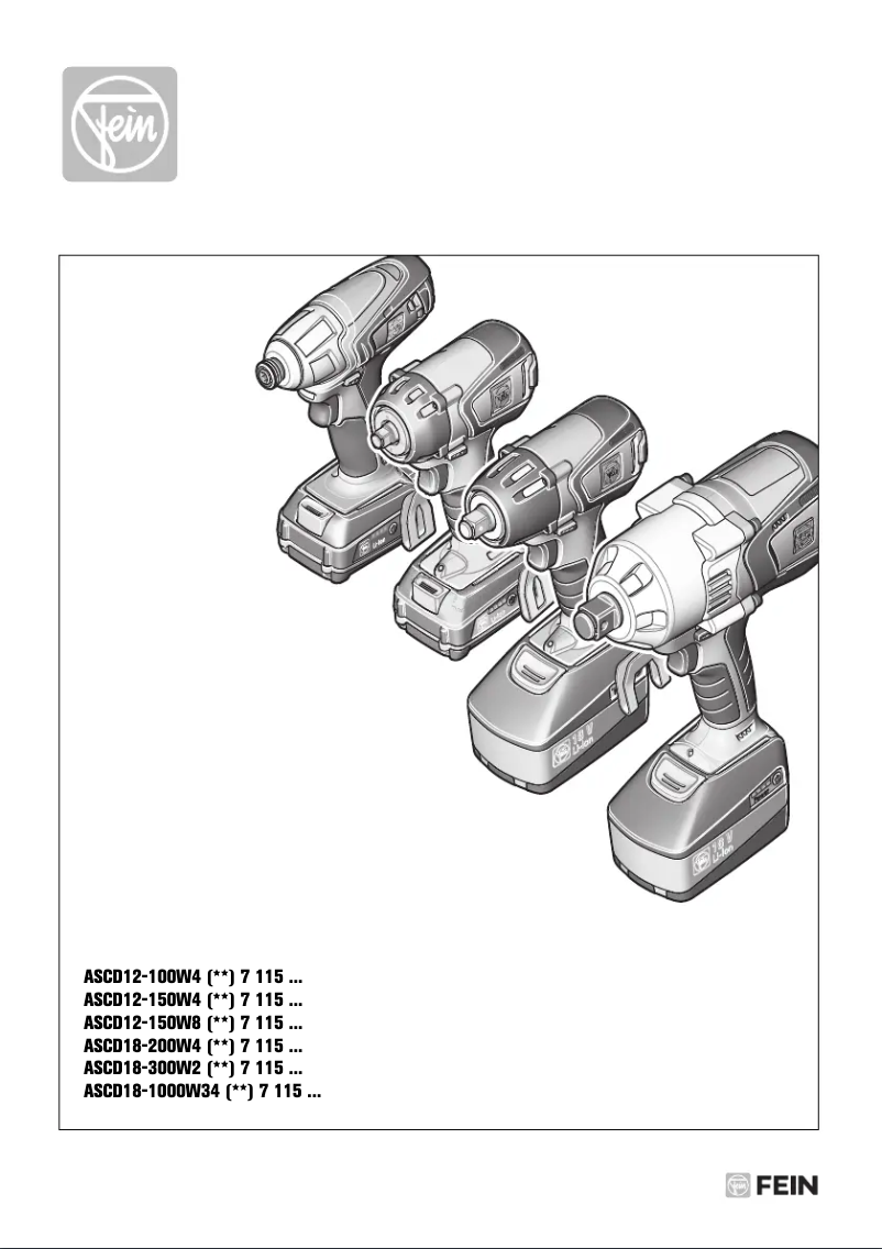 Page 1 of the manual User Manual Fein ASCD 18-1000 W34 Select