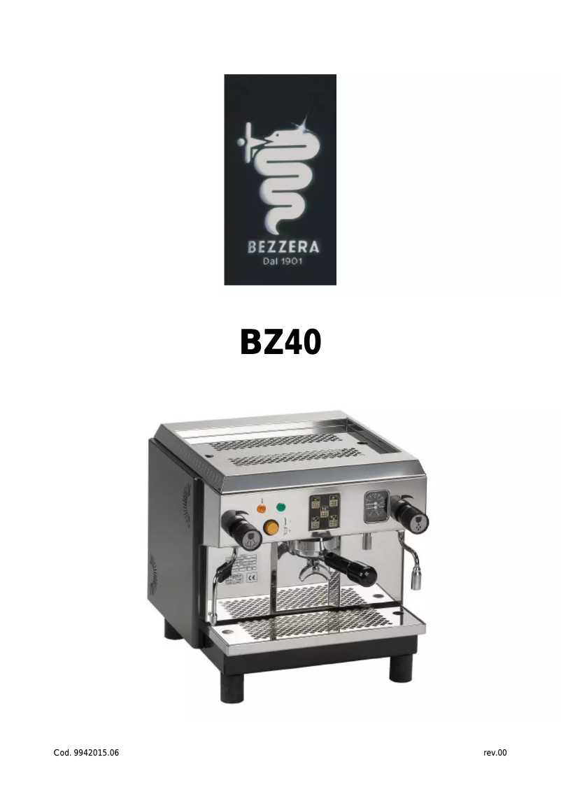 First page image of the manual for BZ40