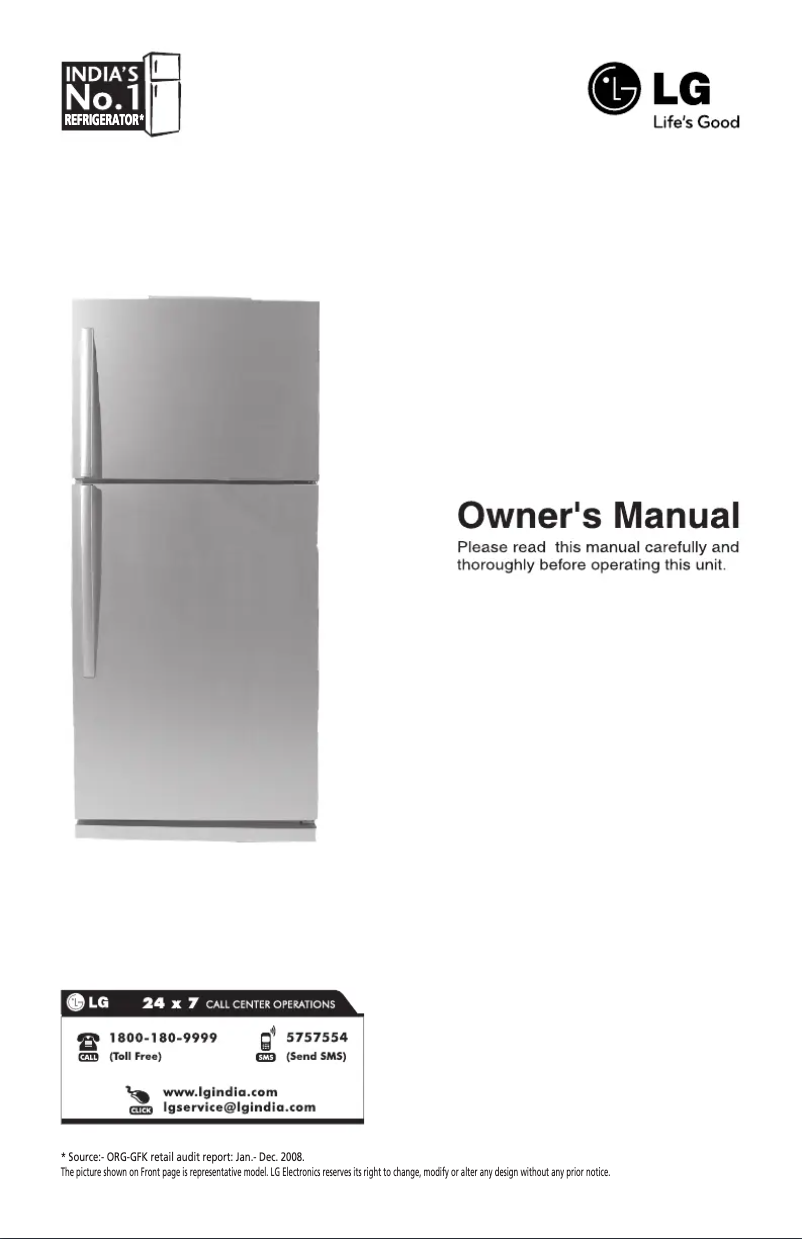 Page 1 of the manual User Manual LG GL-408YEQG4