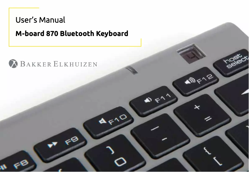Page 1 of the manual User Manual BakkerElkhuizen M-board 870