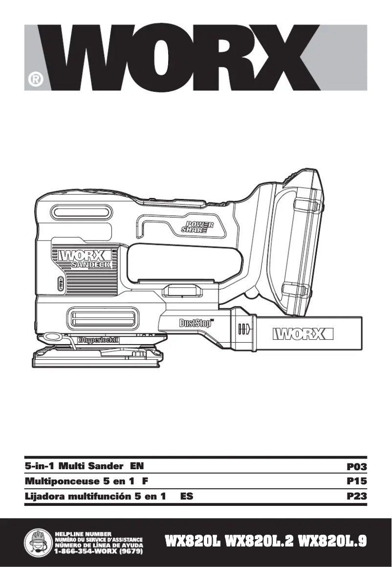 First page image of the manual for WX820L.2