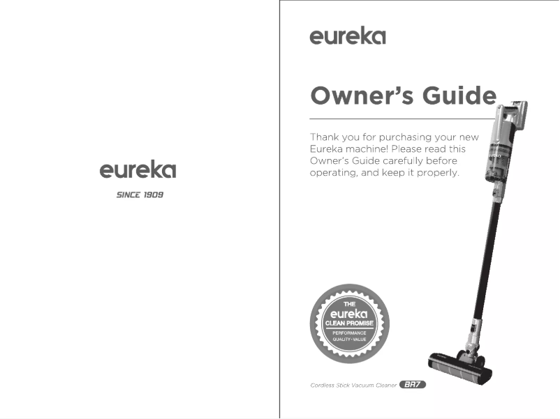 Page 1 de la notice Manuel utilisateur Eureka Elite BR7