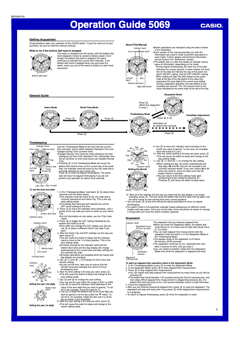 Page 1 of the manual User Manual Casio EFE-500D-1AVEF