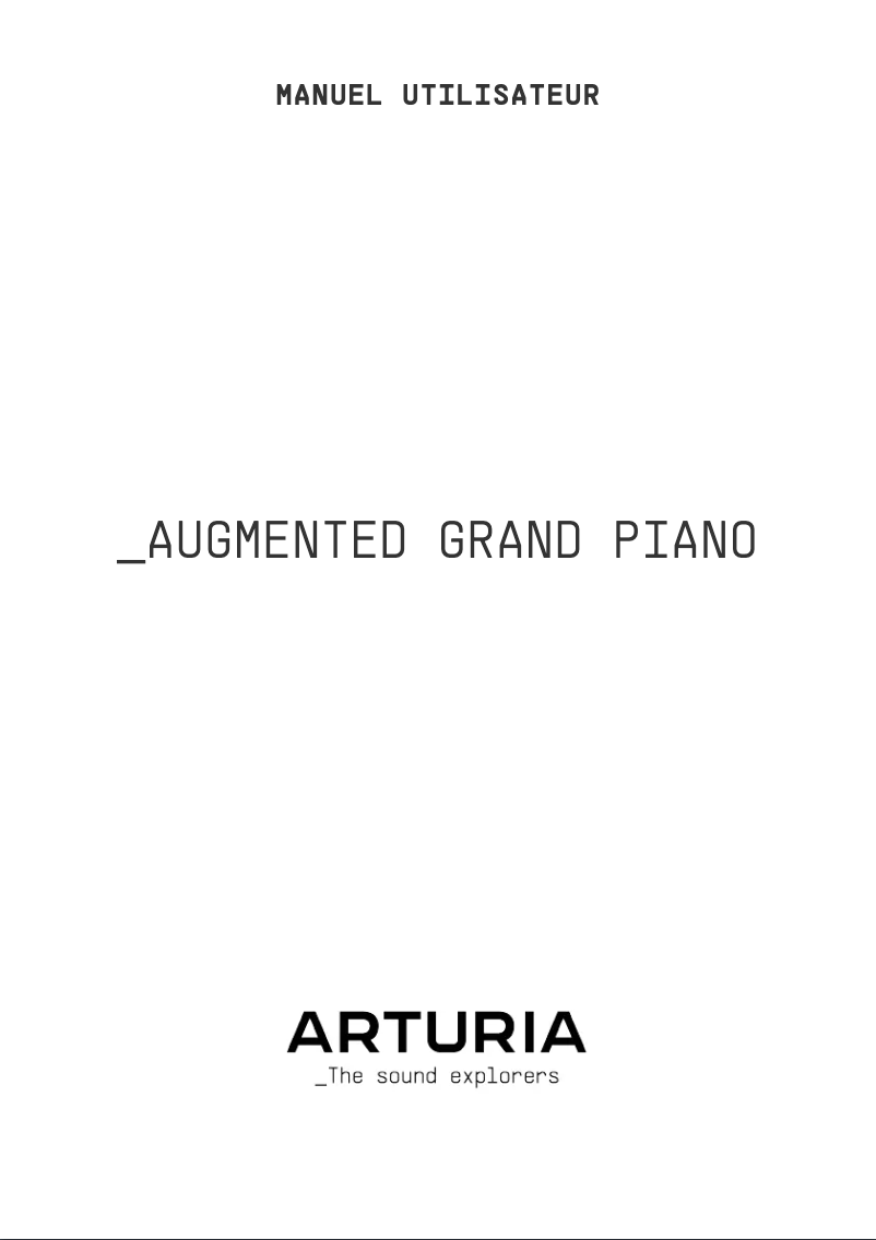 First page image of the manual for Augmented GRAND PIANO