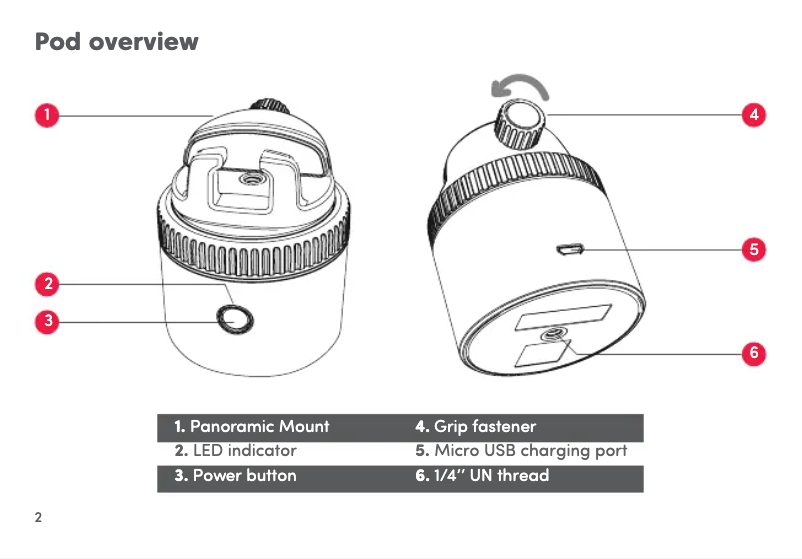 Page 1 of the manual User Manual Pivo Pod Lite