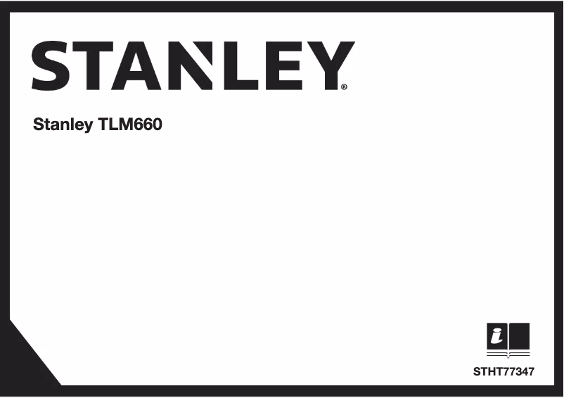 Page 1 of the manual User Manual Stanley TLM660