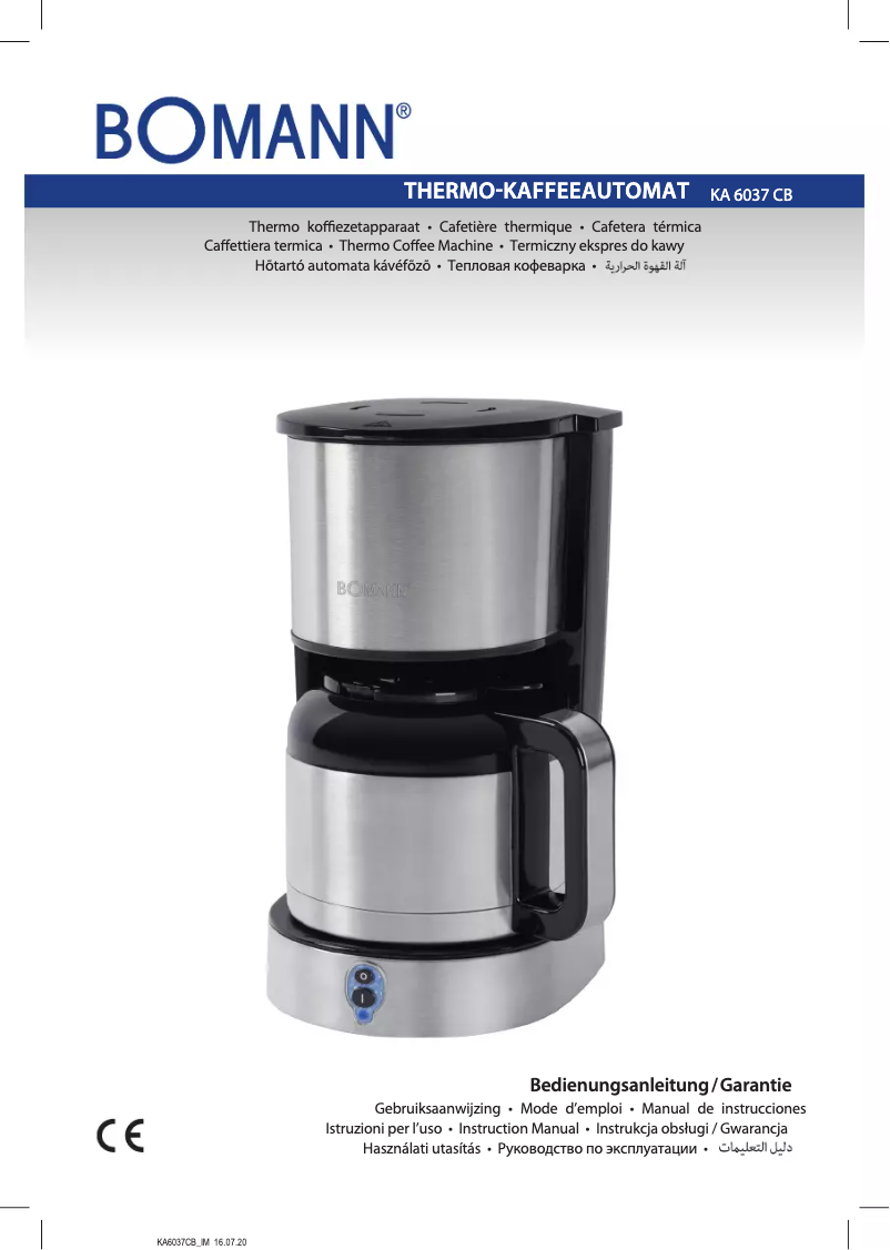 Page 1 of the manual User Manual Bomann KA 6037 CB