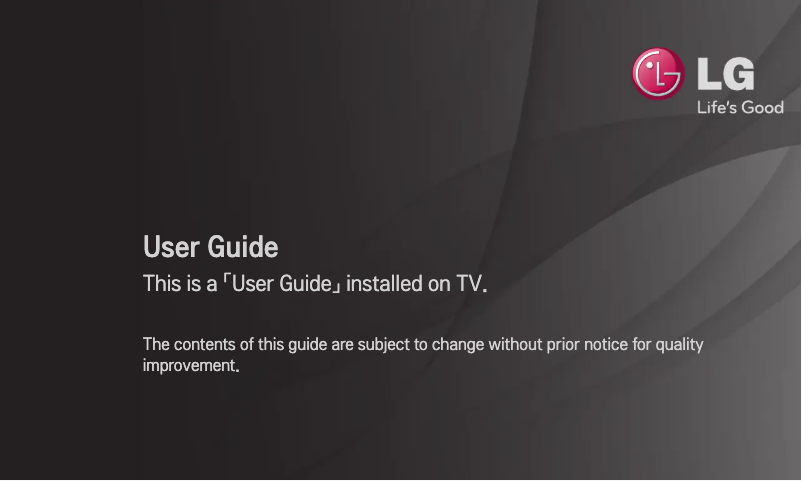 First page image of the manual for 37CS560Y