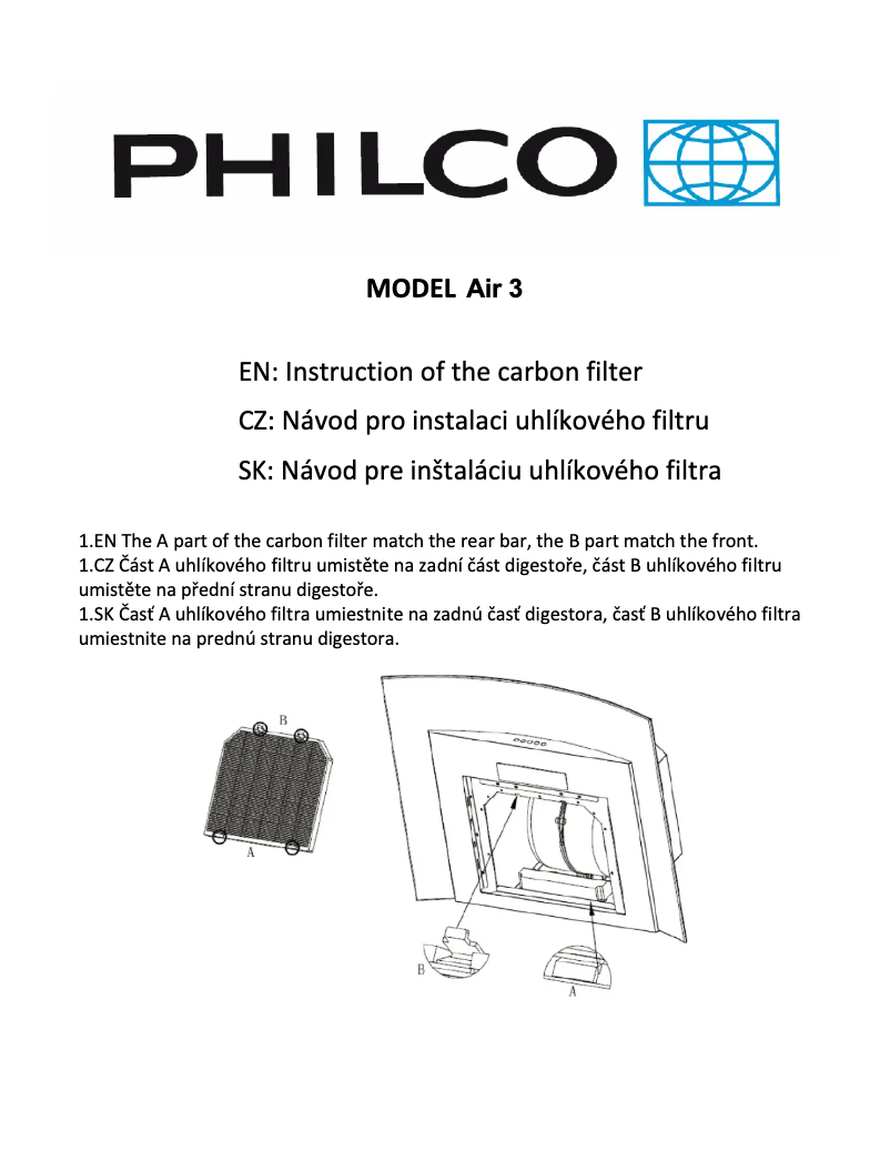 Page 1 of the manual User Manual Philco Air 3