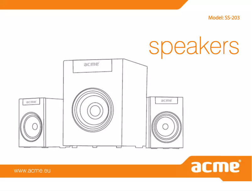 First page image of the manual for SS-203