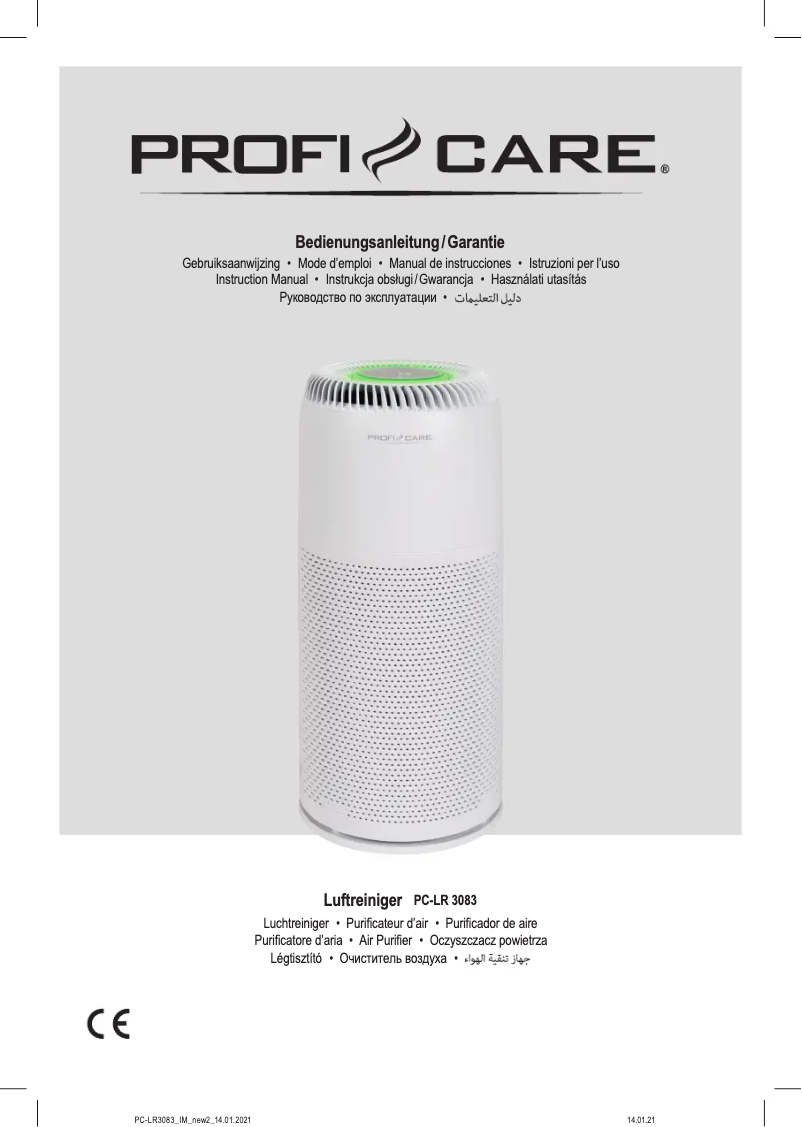 Image de la première page du manuel de l'appareil PC-LR 3083