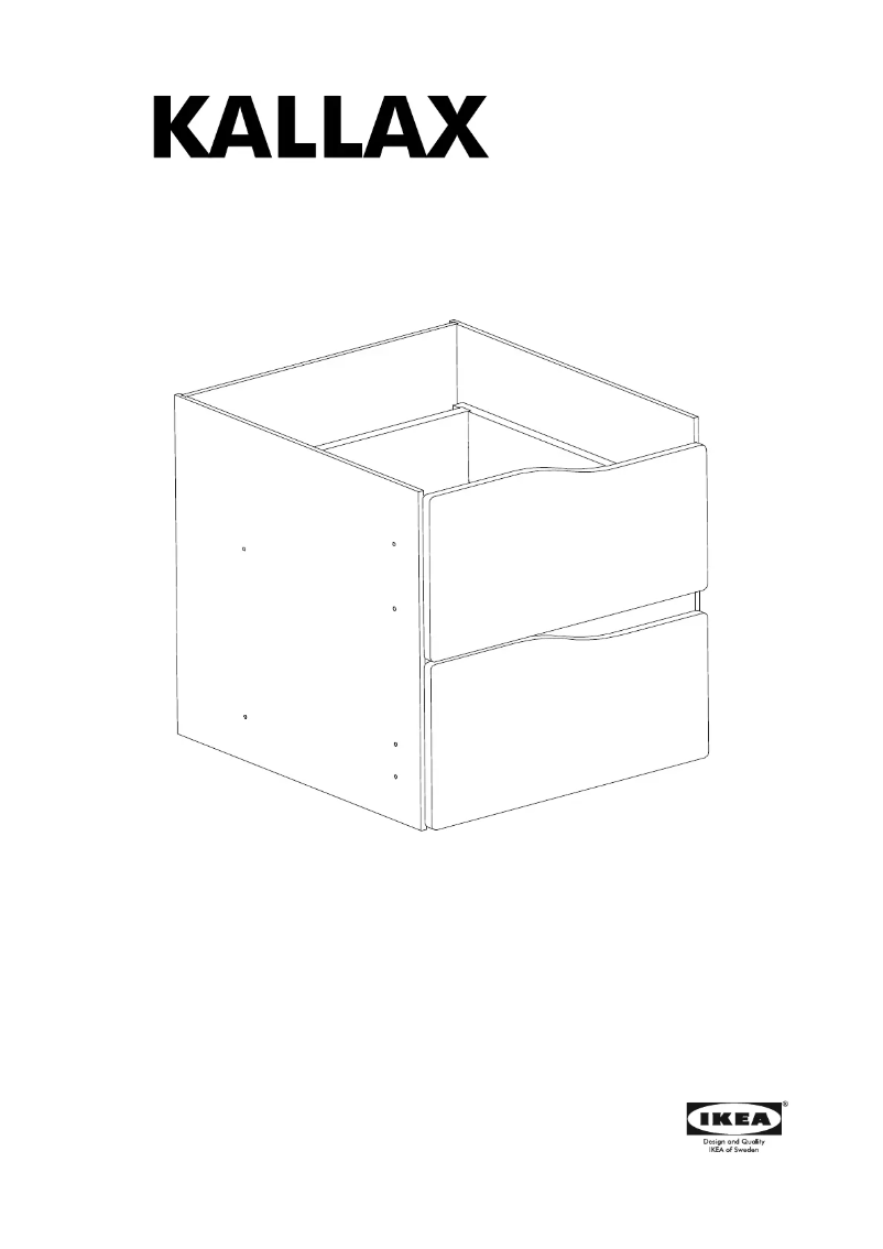 Page 1 of the manual User Manual Ikea KALLAX 204.967.40