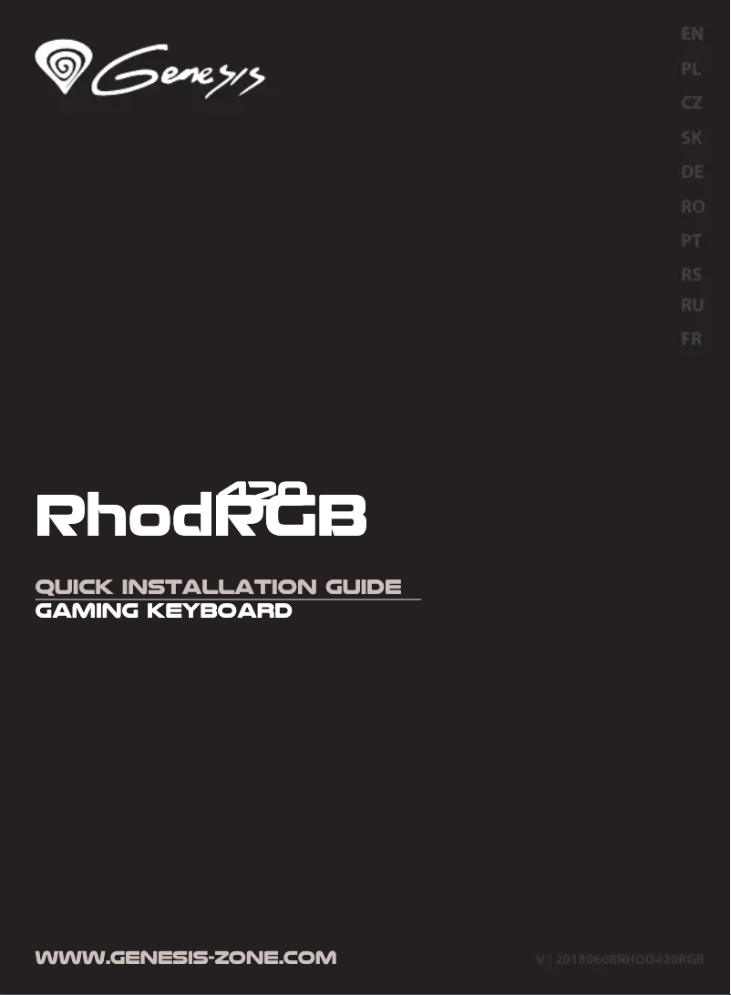 Page 1 of the manual User Manual Genesis Rhod 420 RGB